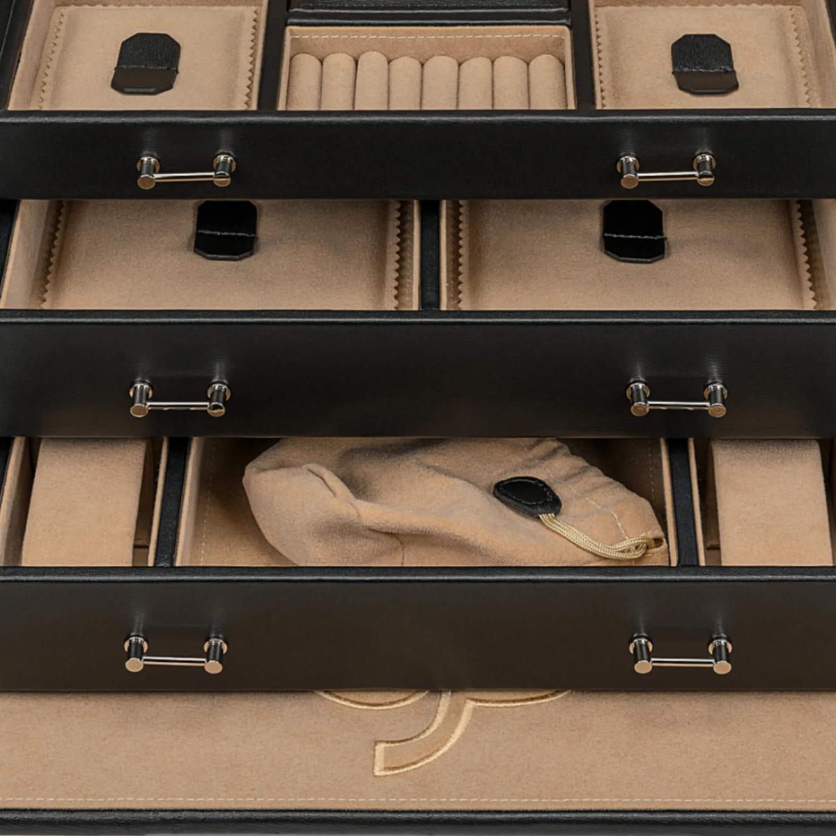 WINDROSE | Schmuckkoffer Ambiance Rindleder schwarz (803244.08)